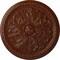 Ekena Millwork Swindon Ceiling Medallion (Canopies up to 2 7/8"), 16 7/8"OD x 1 1/2"P, Burnished Mahogany Crackle CM16SWBMC - alternate 1